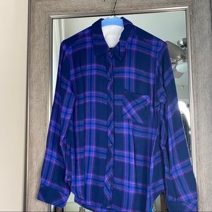 💗💙💜 RARE RAILS LONG-SLEEVE W/ 1 left pocket